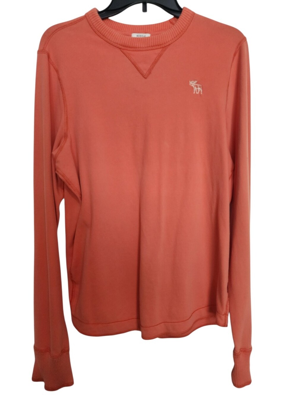 Abercrombie & Fitch Orange Cotton Long Sleeve Sweat Shirt SZ Large